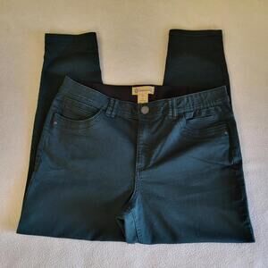 Democracy Ab Technology Jeans dark green  elastic waist zipper button closure 16